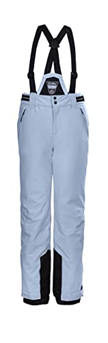 killtec Mädchen Funktionshose/Skihose mit abzippbarem Latz, Schneefang und Kantenschutz KSW 77 GRLS SKI PNTS, eisblau, 116, 37258-000 von Killtec