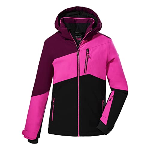 Killtec Mädchen Ksw 166 Grls Jckt Skijacke Funktionsjacke mit abzippbarer Kapuze und Schneefang, himbeere, 176 EU von Killtec