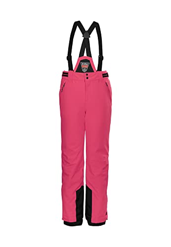 Killtec Mädchen Ksw 77 Grls Pnts Funktionshose Skihose mit abzippbaren Latz Schneefang und Kantenschutz, Neon Pink, 164 EU von Killtec