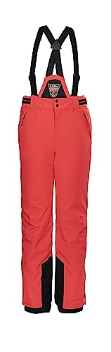 killtec Mädchen Skihose/Funktionshose mit abzippbarem Latz, Schneefang und Kantenschutz KSW 77 GRLS SKI PNTS, Koralle, 140, 37258-000 von Killtec