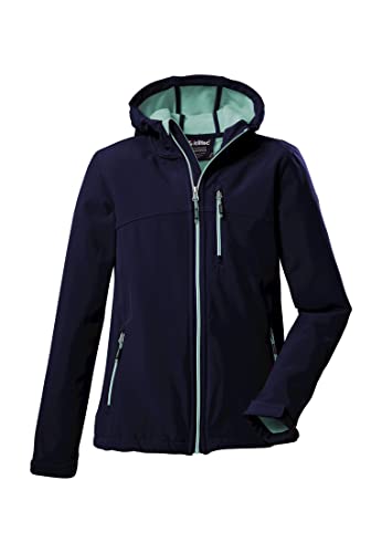 Killtec Mädchen Soft Shell Jacke Softshell Jacke mit Kapuze Girls Softshelljacke wasserabweisend 00814-dunkelnavy 164 von Killtec