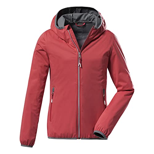 killtec Mädchen Lightweight Jacke, Leichte Jacke mit Stehkragen, packbar KOS 164 GRLS JCKT, koralle, 128, 38362-000 von Killtec