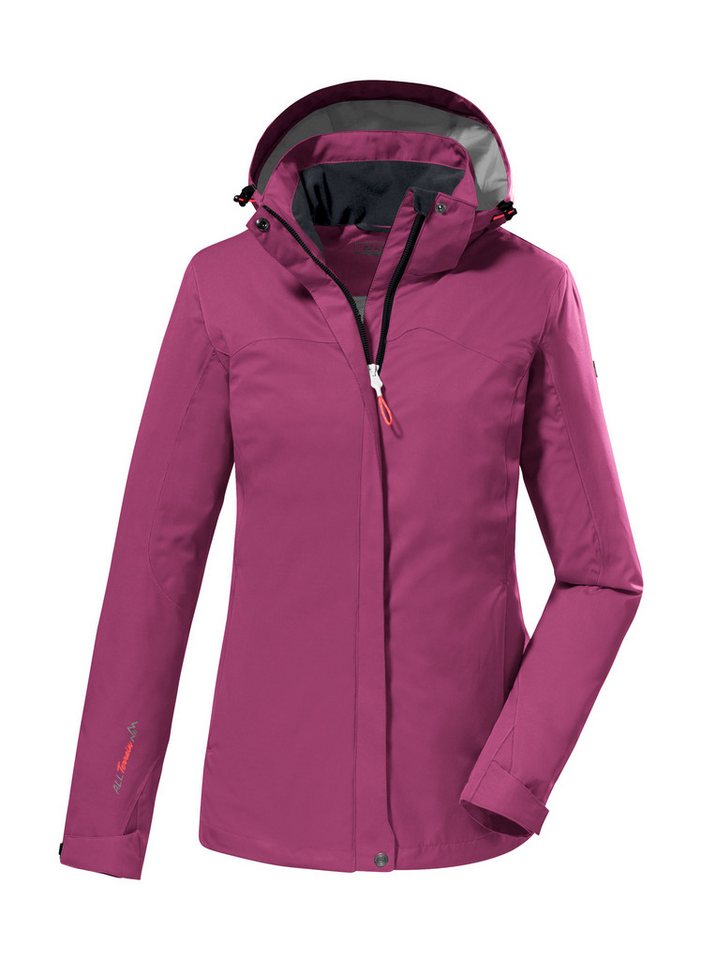 Killtec Outdoorjacke KOS 133 WMN JCKT Wasser- und winddichte Damenjacke mit abnehmbarer Kapuze, PFAS-frei Killtec Outdoorjacke KOS 133 WMN JCKT Wasser- und winddichte Damenjacke mit abnehmbarer Kapuze, PFAS-frei von Killtec