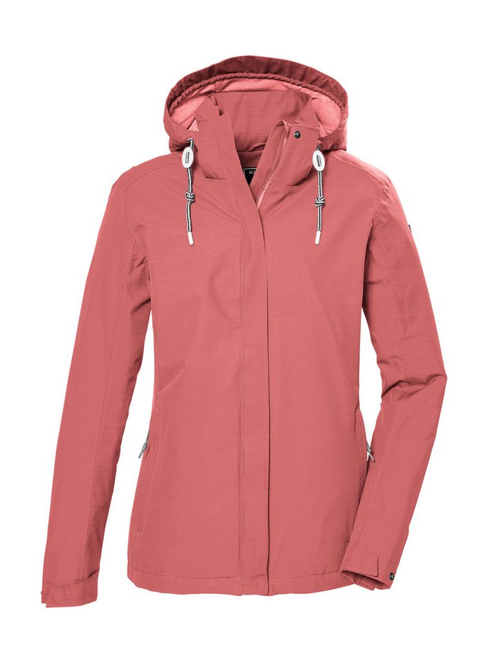 Killtec Outdoorjacke KOS 61 WMN JCKT Wasserdicht, atmungsaktiv, abnehmbare Kapuze, nachhaltige Herstellung von Killtec