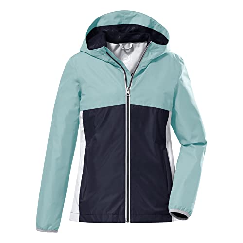 killtec Mädchen Funktionsjacke mit Kapuze, packbar, wasserdicht KOS 166 GRLS JCKT, aqua, 128, 38364-000 von Killtec