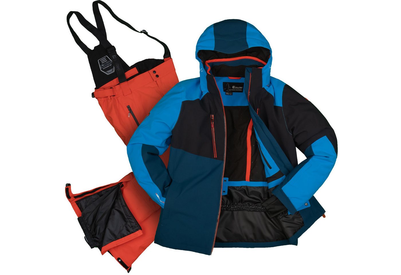Killtec Skianzug Herren Winterjacke hellblau + Skihose orange, verschweißte Nähte Killtec Skianzug Herren Winterjacke hellblau + Skihose orange, verschweißte Nähte von Killtec