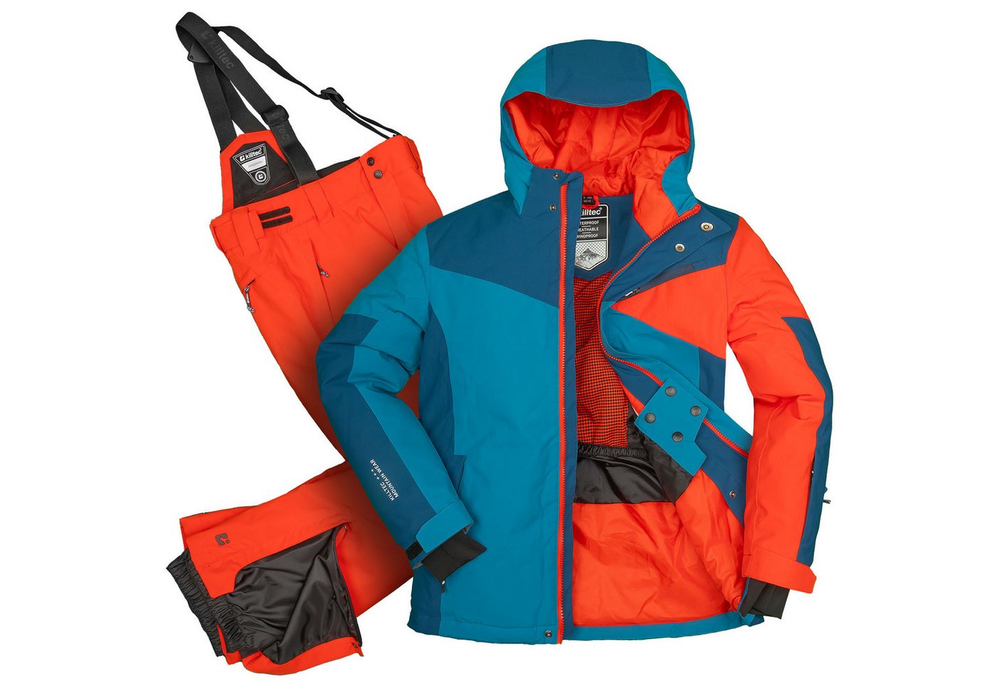 Killtec Skianzug Jungen Kinder Skijacke dunkelblau + Skihose orange, abnehmbare Hosenträger Killtec Skianzug Jungen Kinder Skijacke dunkelblau + Skihose orange, abnehmbare Hosenträger von Killtec