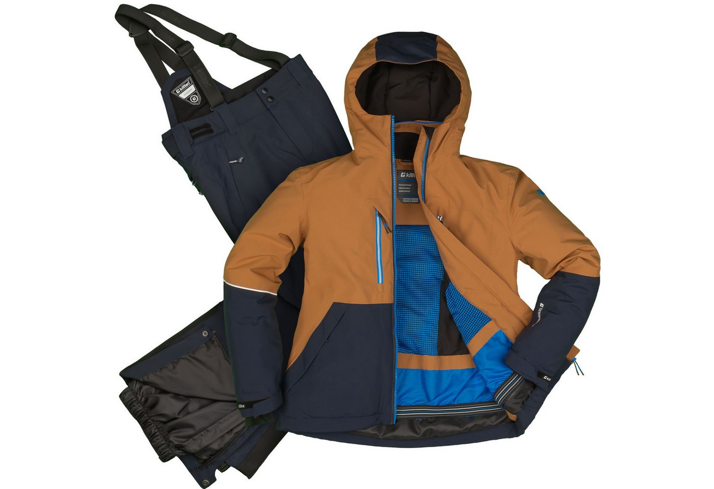 Killtec Skianzug Jungen Skijacke braun + Skihose dunkelblau, verschweißte Nähte Killtec Skianzug Jungen Skijacke braun + Skihose dunkelblau, verschweißte Nähte von Killtec