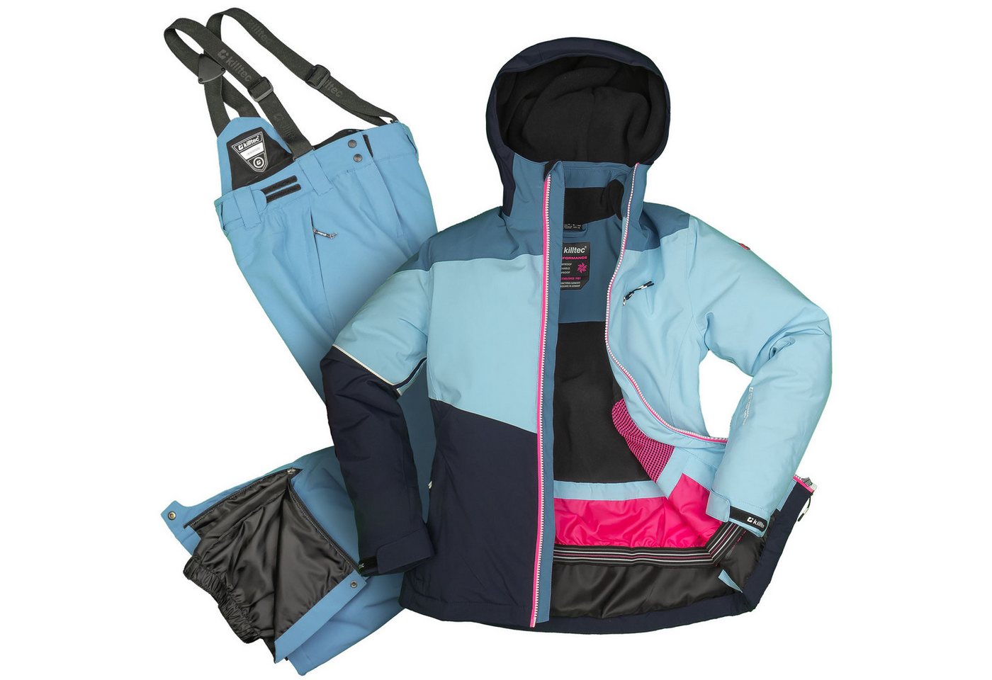 Killtec Skianzug Mädchen Skijacke blau + Skihose jeansblau, atmungsaktiver Stoff Killtec Skianzug Mädchen Skijacke blau + Skihose jeansblau, atmungsaktiver Stoff von Killtec