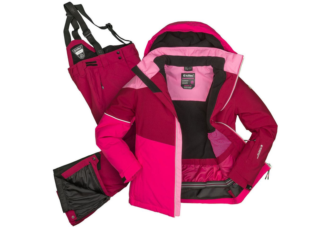 Killtec Skianzug Mädchen Skijacke bordeaux rosa + Skihose weinrot, geschweißte Nähte Killtec Skianzug Mädchen Skijacke bordeaux rosa + Skihose weinrot, geschweißte Nähte von Killtec