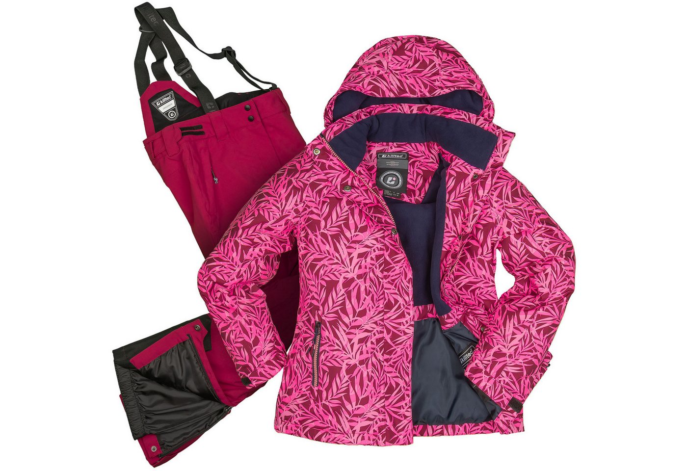 Killtec Skianzug Mädchen Skijacke pink gemustert + Skihose bordeaux, verschweißte Nähte Killtec Skianzug Mädchen Skijacke pink gemustert + Skihose bordeaux, verschweißte Nähte von Killtec