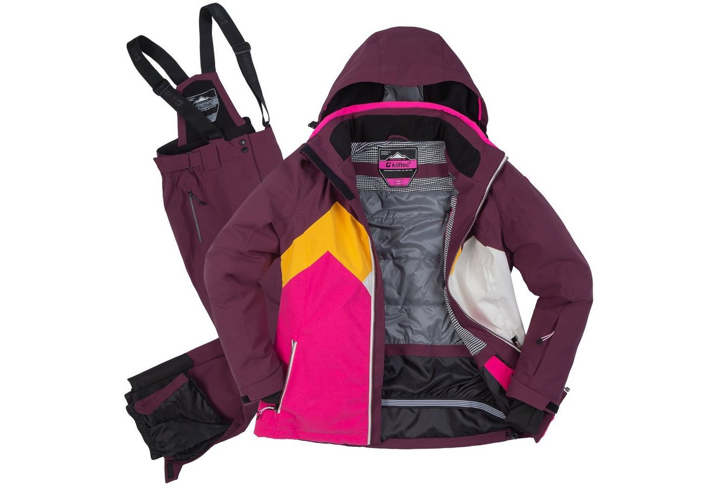Killtec Skianzug Damen Skijacke + Skihose (lila/gelb, Gr. 40) Killtec Skianzug Damen Skijacke + Skihose (lila/gelb, Gr. 40) von Killtec