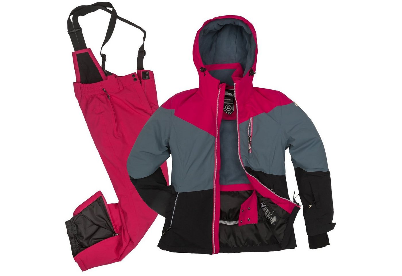 Killtec Skianzug Damen Skijacke blau-grau + Skihose pink (Gr. 36) von Killtec