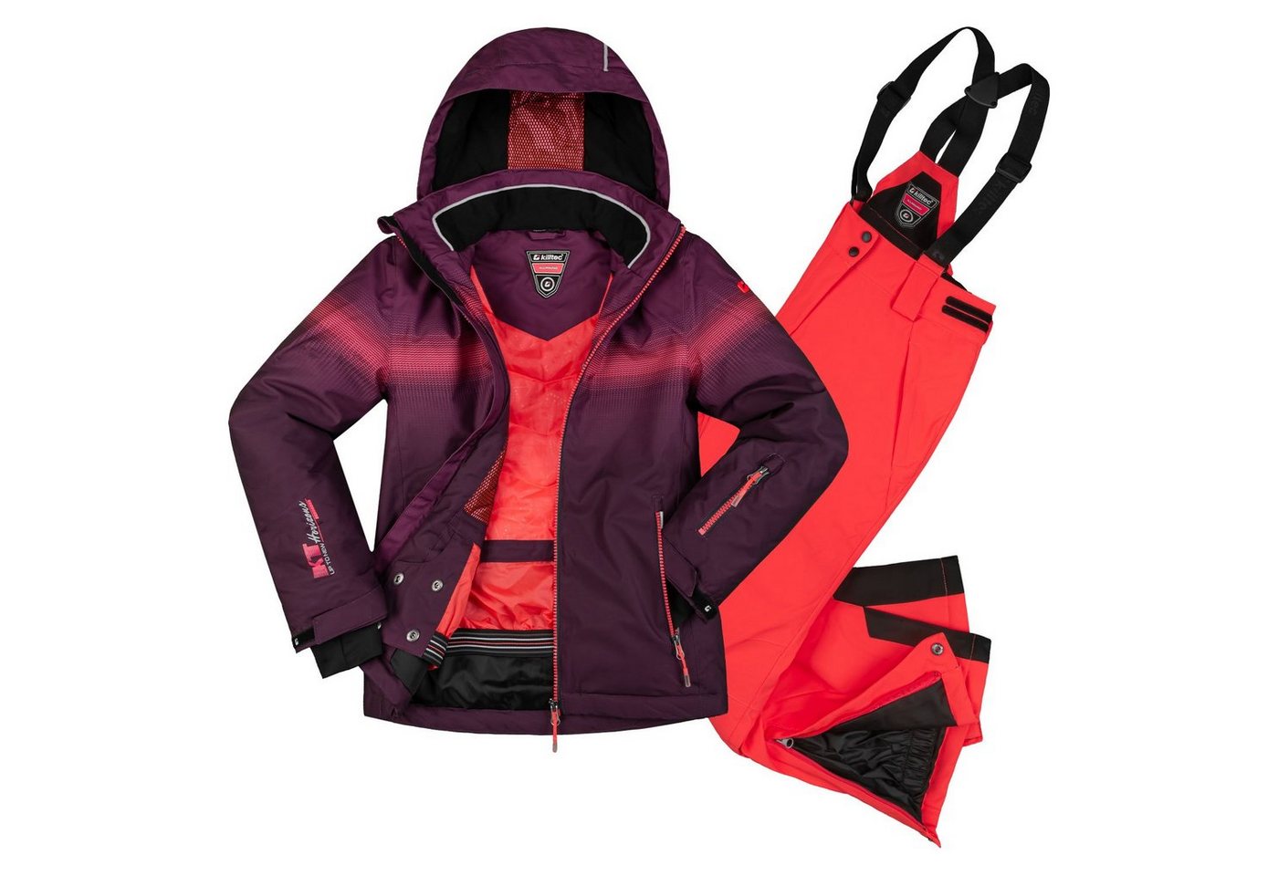 Killtec Skianzug Glenshee Kinderskianzug Mädchen Skijacke lila + Skihose neon orange Killtec Skianzug Glenshee Kinderskianzug Mädchen Skijacke lila + Skihose neon orange von Killtec