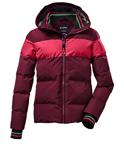 Killtec Mädchen Kow 192 Grls Qltd Jckt Winterjacke Jacke in Daunenoptik mit Kapuze, brombeere, 176 EU von Killtec