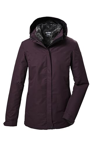 killtec Damen 3 in 1 Funktionsjacke/Outdoorjacke mit abzippbarer Kapuze und einzippbarer Fleecejacke KOW 303 WMN JCKT, pflaume, 46, 41820-000 von Killtec