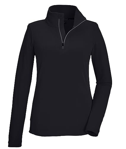 killtec Damen Fleeceshirt mit Stehkragen und Reißverschluss KSW 101 WMN FLC SHRT, schwarz blau, 40, 40880-000 von Killtec