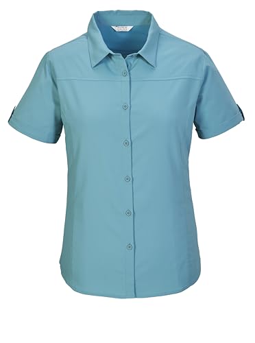 killtec Damen Funktionsbluse Kurzarm/Bluse KOS 1 WMN WVN SHRT, Aqua, 36, 42840-000 von Killtec