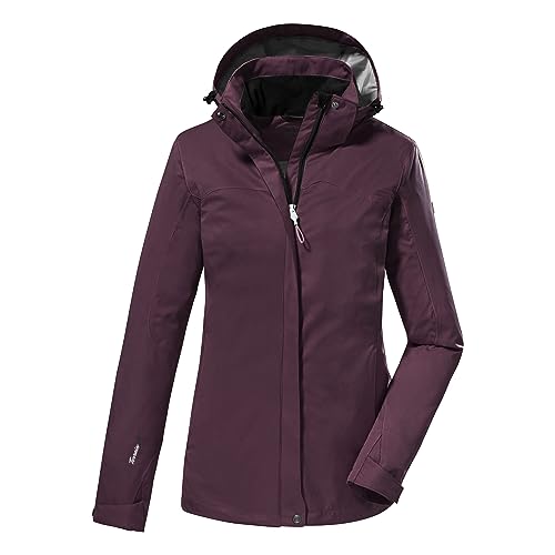 killtec Damen Funktionsjacke/Outdoorjacke mit abzippbarer Kapuze KOS 133 WMN JCKT, aubergine, 42, 38383-000 von Killtec