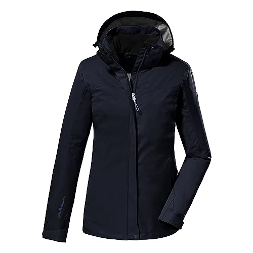 killtec Damen Funktionsjacke/Outdoorjacke mit abzippbarer Kapuze KOS 133 WMN JCKT, dunkelnavy, 42, 38383-000 von Killtec