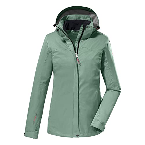 killtec Damen Funktionsjacke/Outdoorjacke mit abzippbarer Kapuze KOS 133 WMN JCKT, pistazie, 50, 38383-000 von Killtec