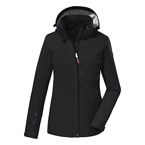 killtec Damen Funktionsjacke/Outdoorjacke mit abzippbarer Kapuze KOS 133 WMN JCKT, schwarz, 44, 38383-000 von Killtec