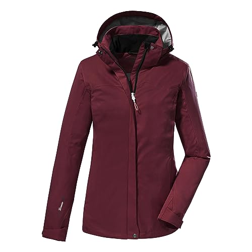 killtec Damen Funktionsjacke/Outdoorjacke mit abzippbarer Kapuze KOS 133 WMN JCKT, weinrot, 40, 38383-000 von Killtec