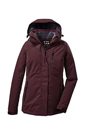 killtec Damen Funktionsjacke/Outdoorjacke mit abzippbarer Kapuze - KOW 170 WMN JCKT, weinrot, 22, 38030-000 von Killtec