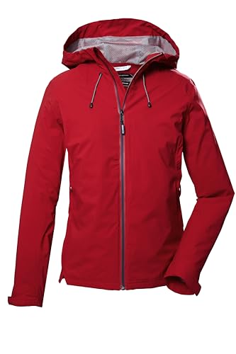 killtec Damen Funktionsjacke ist wasserdicht/Outdoorjacke mit Kapuze KOS 23 WMN JCKT, rot, 40, 41312-000 von Killtec