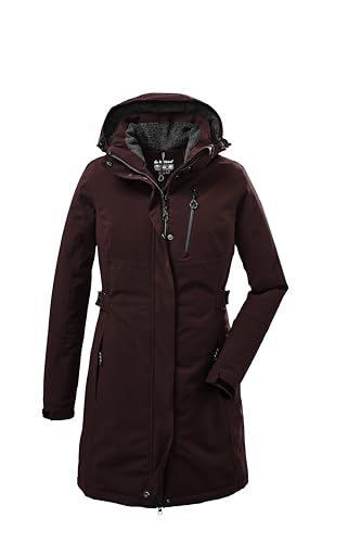 killtec Damen Funktionsparka/Parka mit abzippbarer Kapuze KOW 165 WMN PRK, dunkelweinrot, 36, 37726-000 von Killtec