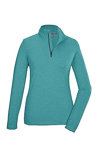 killtec Damen Funktionsshirt/Langarmshirt mit Stehkragen und Reißverschluss KSW 97 WMN LS SHRT, Aqua, 44, 40876-000 von Killtec