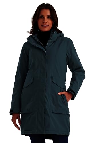 killtec Damen Parka/Mantel wasserdicht mit abzippbarer Kapuze Damen Funktionsparka, blaugrau, 40, 43284-000 von Killtec