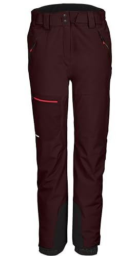 killtec Damen Skihose/Funktionshose mit Kantenschutz und Schneefang KSW 49 WMN SKI PNTS, dunkelweinrot, 40, 41985-000 von Killtec