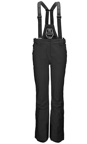 killtec Damen Skihose/Ski-Trägerhose mit abzippbarem Latz und Kantenschutz Laraka, schwarz, 36, 35247-000 von Killtec