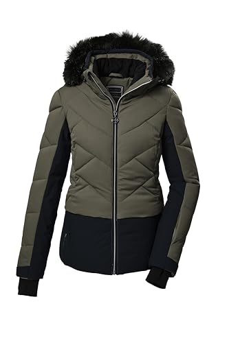 killtec Damen Skijacke/Funktionsjacke in Daunenoptik mit abzippbarer Kapuze und Schneefang KSW 102 WMN SKI QLTD JCKT, camel, 44, 42039-000 von Killtec