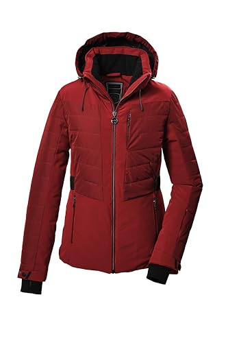 killtec Damen Skijacke/Funktionsjacke in Daunenoptik mit abzippbarer Kapuze und Schneefang KSW 309 WMN SKI QLTD JCKT, rot, 42, 42037-000 von Killtec