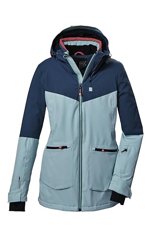 killtec Damen Skijacke/Funktionsjacke mit Kapuze, Schneefang und Unterarmventilation KSW 40 WMN SKI JCKT, hell eisblau, 36, 41973-000 von Killtec