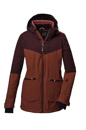 killtec Damen Skijacke/Funktionsjacke mit Kapuze, Schneefang und Unterarmventilation KSW 40 WMN SKI JCKT, rost, 38, 41973-000 von Killtec