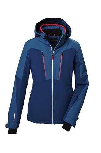 killtec Damen Skijacke/Funktionsjacke mit abzippbarer Kapuze, Schneefang und Unterarmventilation KSW 53 WMN SKI JCKT, hell ocean, 38, 41975-000 von Killtec