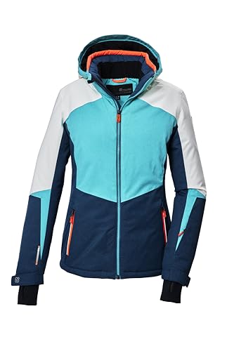 killtec Damen Skijacke/Funktionsjacke mit abzippbarer Kapuze und Schneefang KSW 66 WMN SKI JCKT, aqua, 36, 41952-000 von Killtec