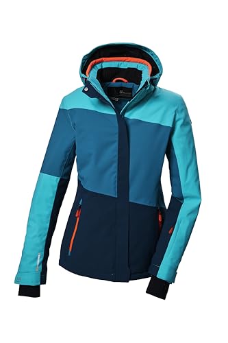 killtec Damen Skijacke/Funktionsjacke mit abzippbarer Kapuze und Schneefang KSW 67 WMN SKI JCKT, aquaverde, 50, 41961-000 von Killtec