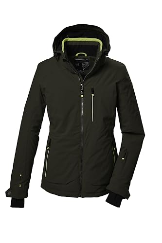 killtec Damen SkijackeFunktionsjacke mit abzippbarer Kapuze und Schneefang KSW 36 WMN SKI JCKT, dark moss, 38, 41970-000 von Killtec