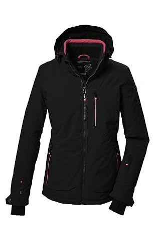 killtec Damen SkijackeFunktionsjacke mit abzippbarer Kapuze und Schneefang KSW 36 WMN SKI JCKT, schwarz, 42, 41970-000 von Killtec