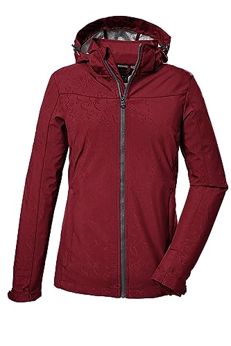 killtec Damen Softshelljacke/Outdoorjacke mit abzippbarer Kapuze KOS 40 WMN SFTSHLL JCKT, rot, 38, 41280-000 von Killtec