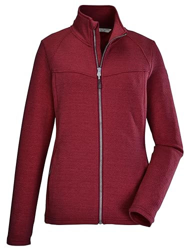 killtec Damen Stretchjacke mit Stehkragen/Fleecejacke KOS 102 WMN FLX JCKT, rot, 46, 39176-000 von Killtec