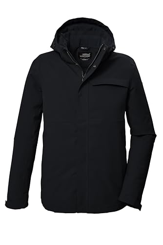 killtec Herren Funktionsjacke/Outdoorjacke mit abzippbarer Kapuze KOW 5 MN JCKT, schwarz, M, 41844-000 von Killtec