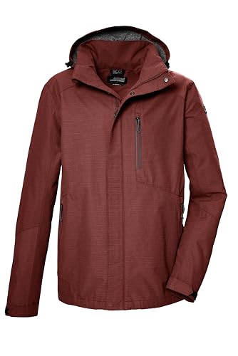 killtec Herren Funktionsjacke wasserdicht/Outdoorjacke mit abzippbarer Kapuze KOS 256 MN JCKT_CARLEB, ziegelrot, 4XL, 43280-000 von Killtec