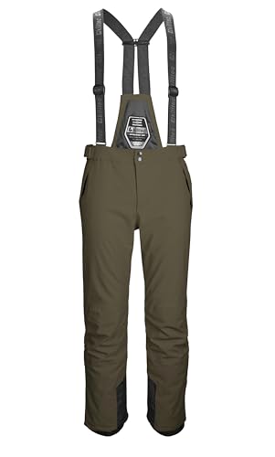 killtec Herren Skihose/Ski-Trägerhose mit abzippbarem Latz und Kantenschutz Larok, dunkeloliv, L, 35244-000 von Killtec