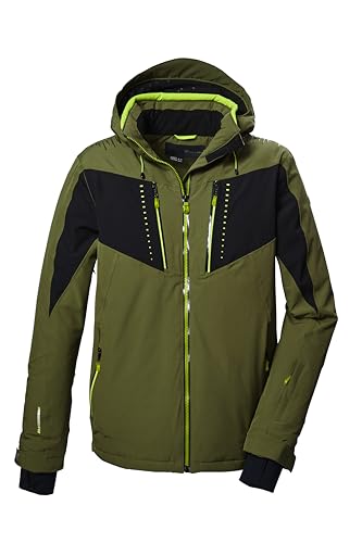 killtec Herren Skijacke/Funktionsjacke mit abzippbarer Kapuze, Schneefang und Unterarmventilation KSW 413 MN SKI JCKT, moos, 4XL, 41983-000 von Killtec