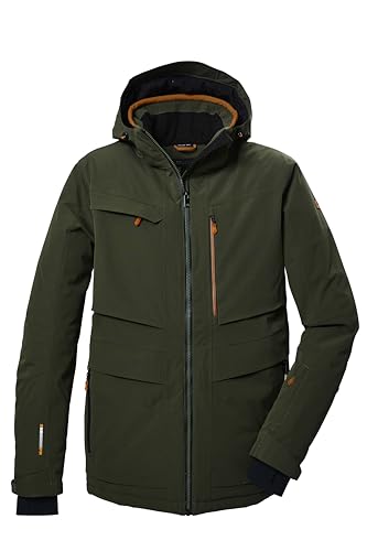 killtec Herren Skijacke/Funktionsjacke mit abzippbarer Kapuze und Schneefang KSW 43 MN SKI JCKT, dark moss, L, 41976-000 von Killtec